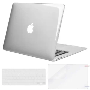 MOSISO Plastic Case Keyboard Cover Screen Protector Type C Adapter, Translucent