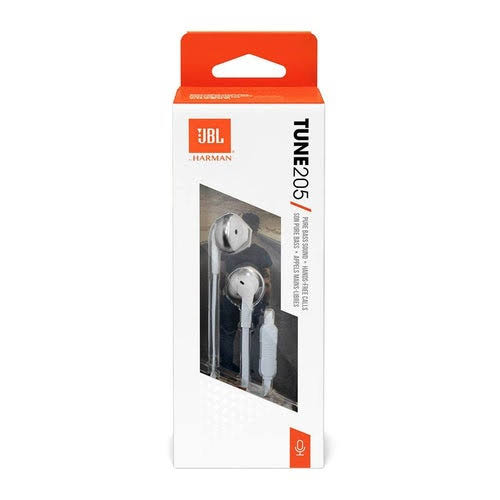 JBL Tune 205 Wired Earphone – White