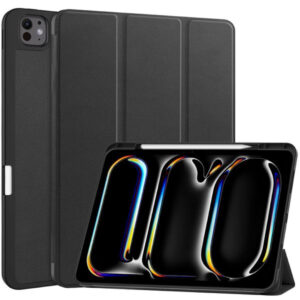 Mocome Leather Case iPad Pro 11 2024 with Pen Slot - Black