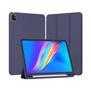 Mocome Leather Case iPad Pro 13 2024 with Pen Slot - Deep Purple