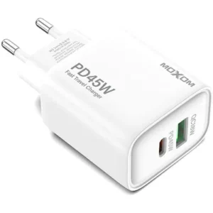 Moxom QC18W PD45W Fast Travel Charger MX-HC178 (White)