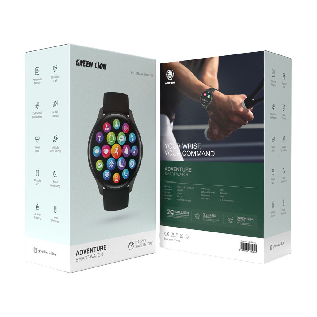 Green Lion Infinite Pro Smart Watch Black