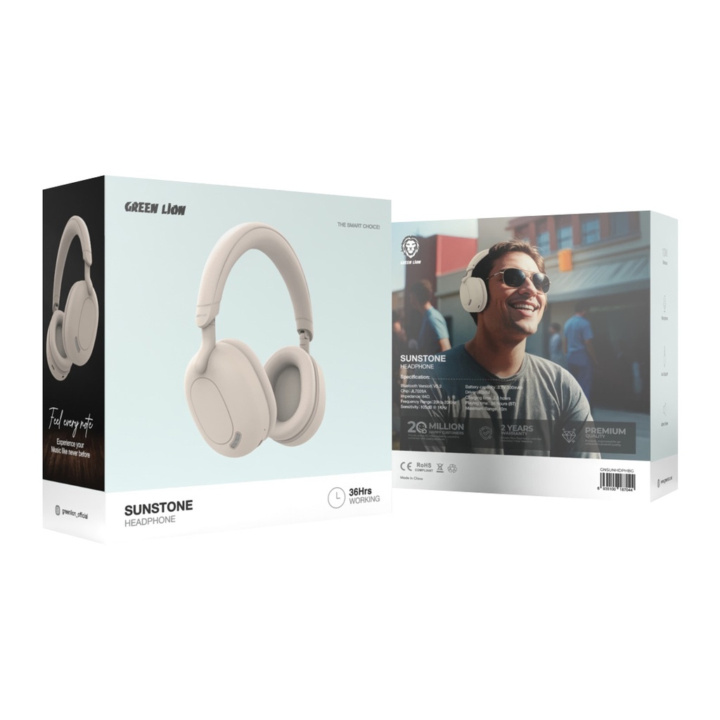 Green Lion Sunstone Headphone - Beige