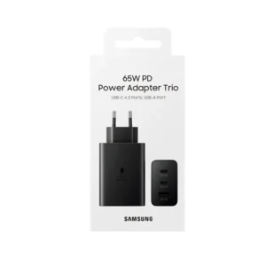 Samsung 65W PD Power Adapter Trio USB-C x 2 Ports, USB-A Port
