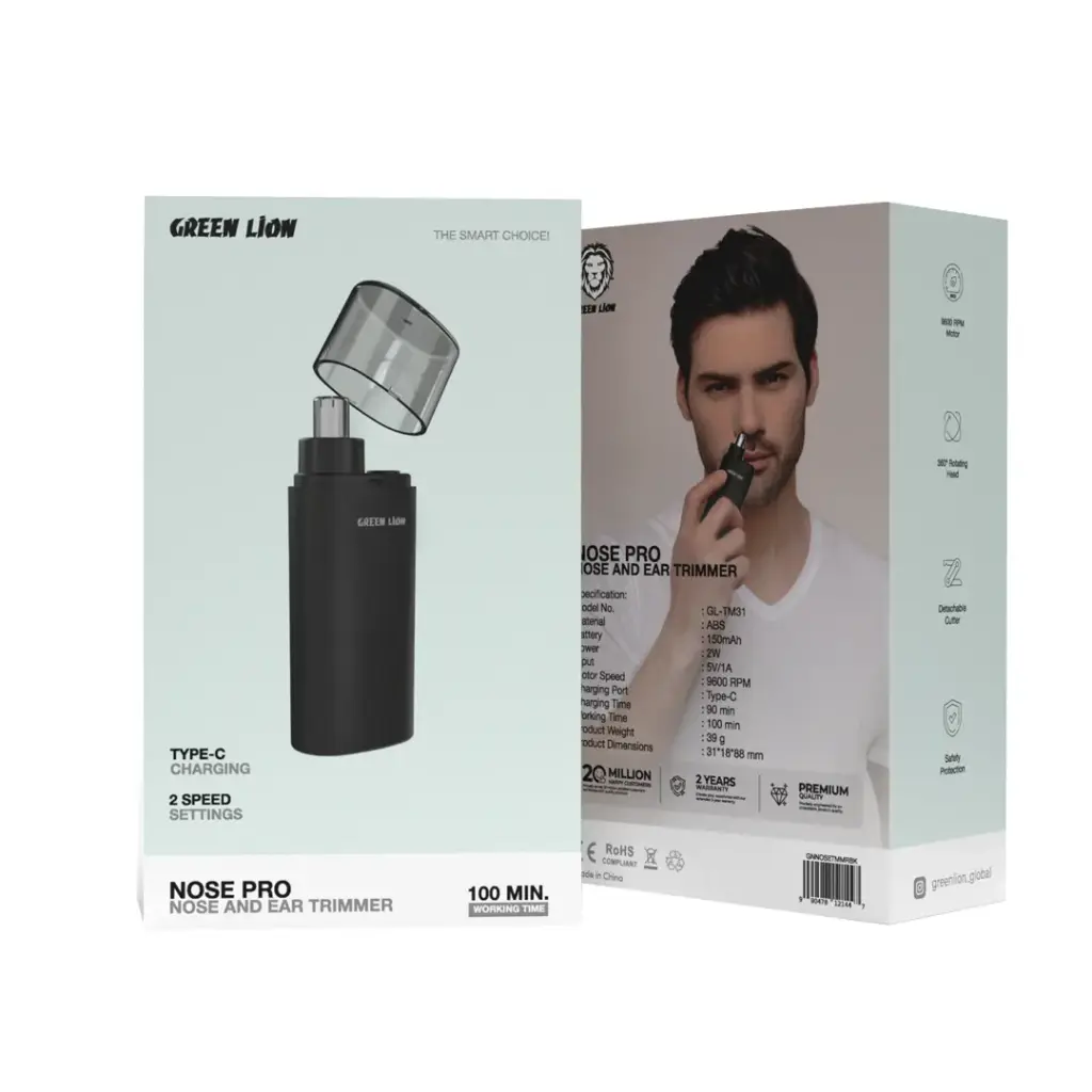 Green Lion Nose Pro Nose and Ear Trimmer - Black